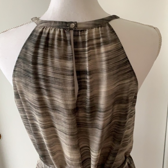 Eileen Fisher Limestone Silk Halter Midi Dress S - Picture 10 of 12